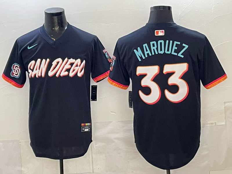 Men San Diego Padres #33 Marquez blue Nike blue MLB Jersey 0518002